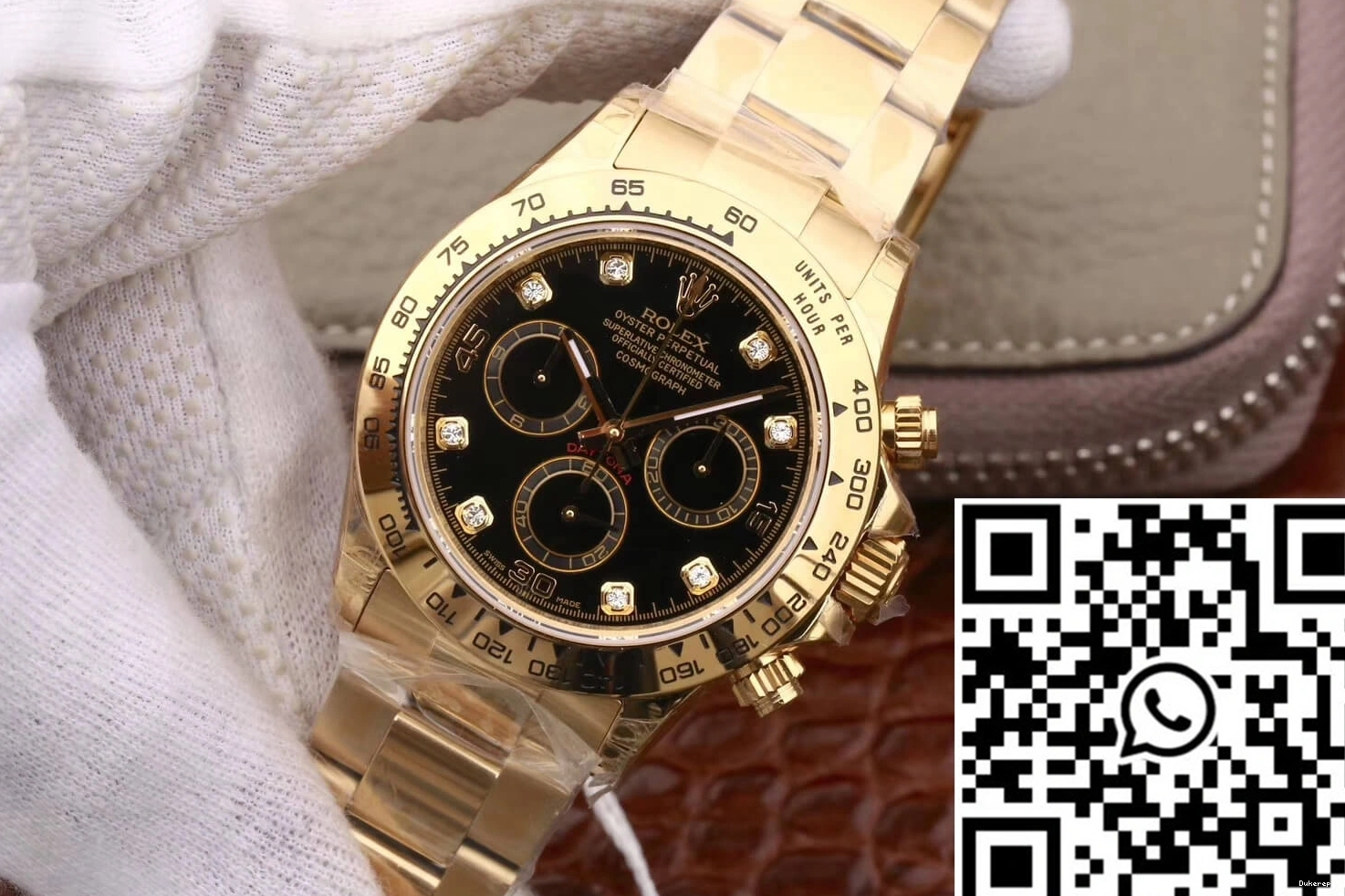 JH Cosmograph Diamonds Black Daytona M116508-0008 Rolex Dial Factory 0201